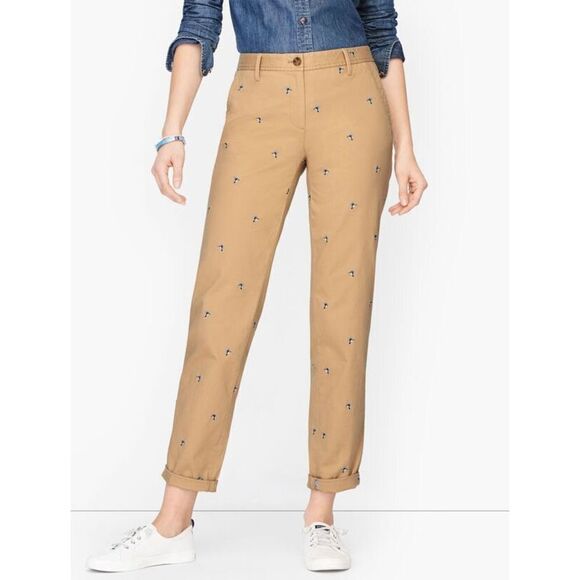 ✨TALBOTS RELAXED CHINOS - BIRD PRINTS✨ - Picture 1 of 7